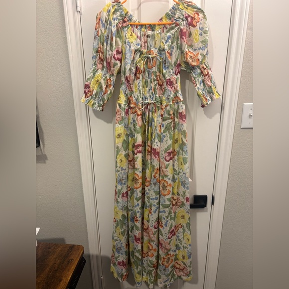 Doen Ischia Dress in Blanc Anemone Bloom - Picture 3 of 6